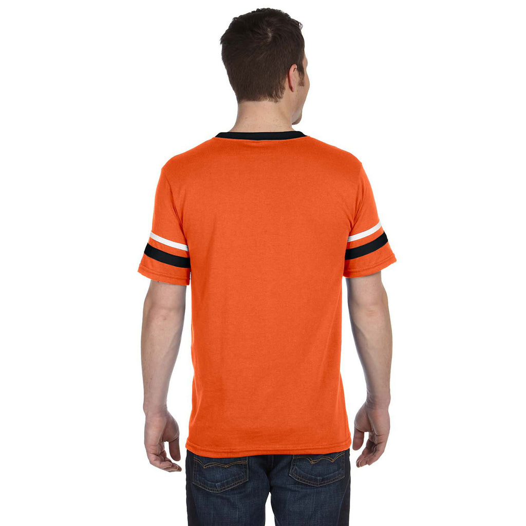 Augusta Sportswear Men's Orange/Black/White Sleeve Stripe Jersey