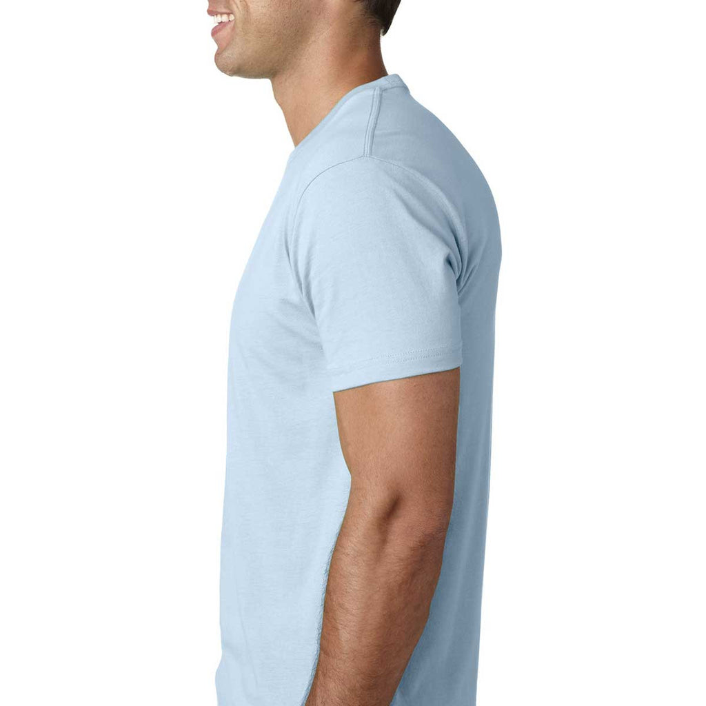 Next Level Men's Light Blue Premium Fitted Short-Sleeve Crew