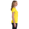 LAT Women's Yellow Junior Fit Fine Jersey T-Shirt