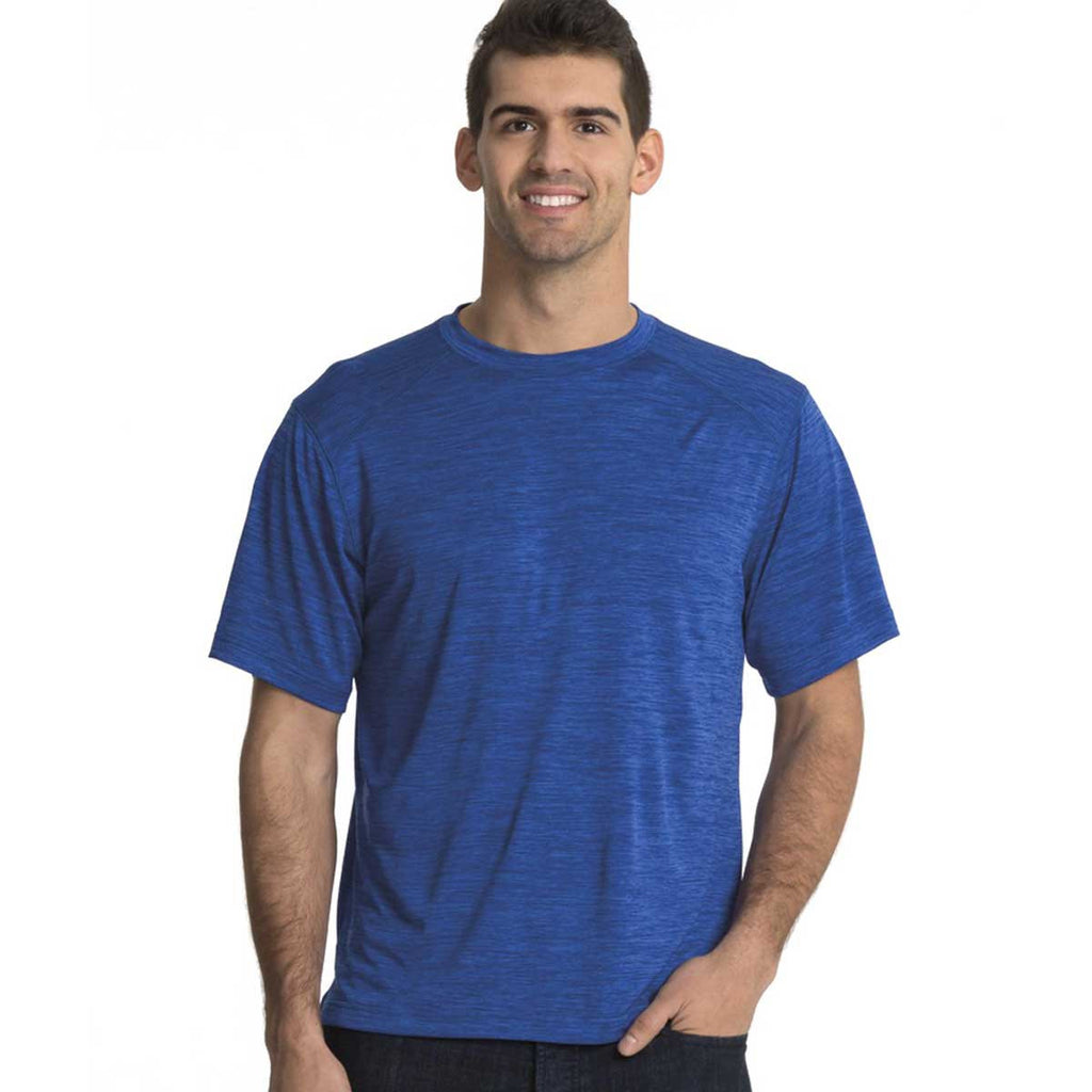 Charles River Men's Royal Space Dye Performance Tee