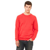 Bella + Canvas Unisex Red Sponge Fleece Crew Neck Sweatshirt