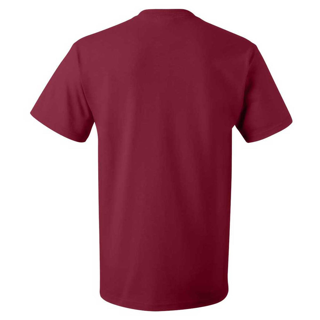 Fruit of the Loom Men's Cardinal HD Cotton Short Sleeve T-Shirt