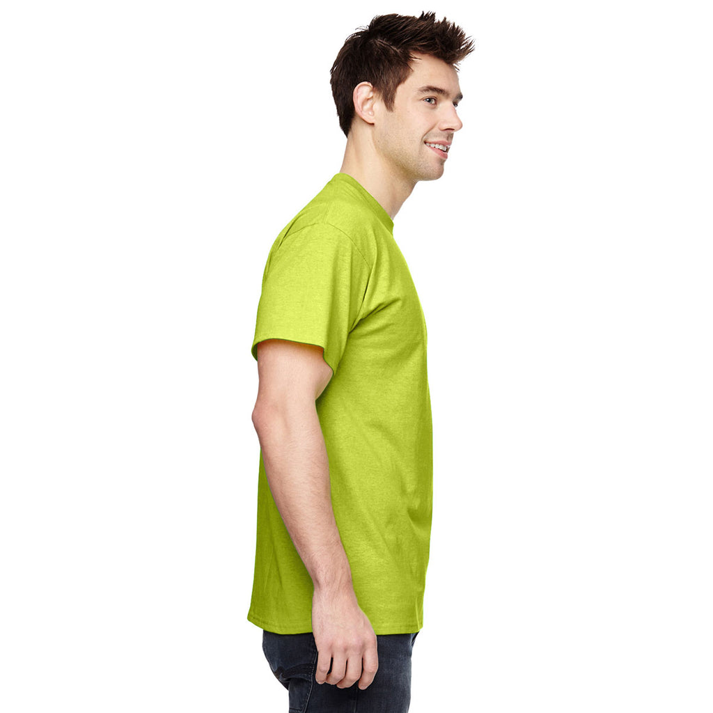 Fruit of the Loom Men's Safety Green 5 oz. HD Cotton T-Shirt