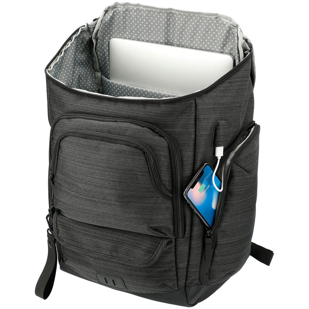 NBN Charcoal Whitby 15" Computer Backpack w/ USB Port