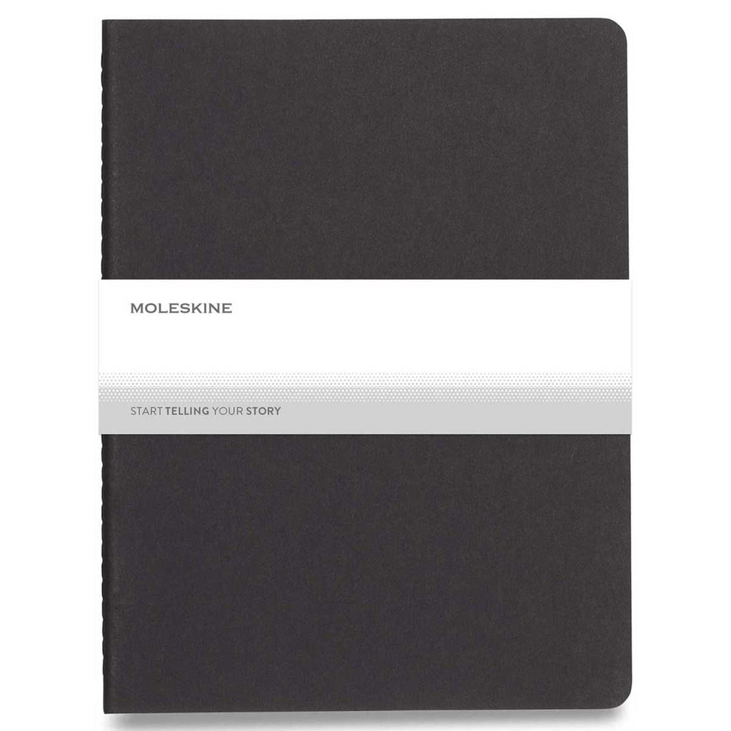 Moleskine Black Cahier Ruled Extra Large Journal (7.5" x 10")