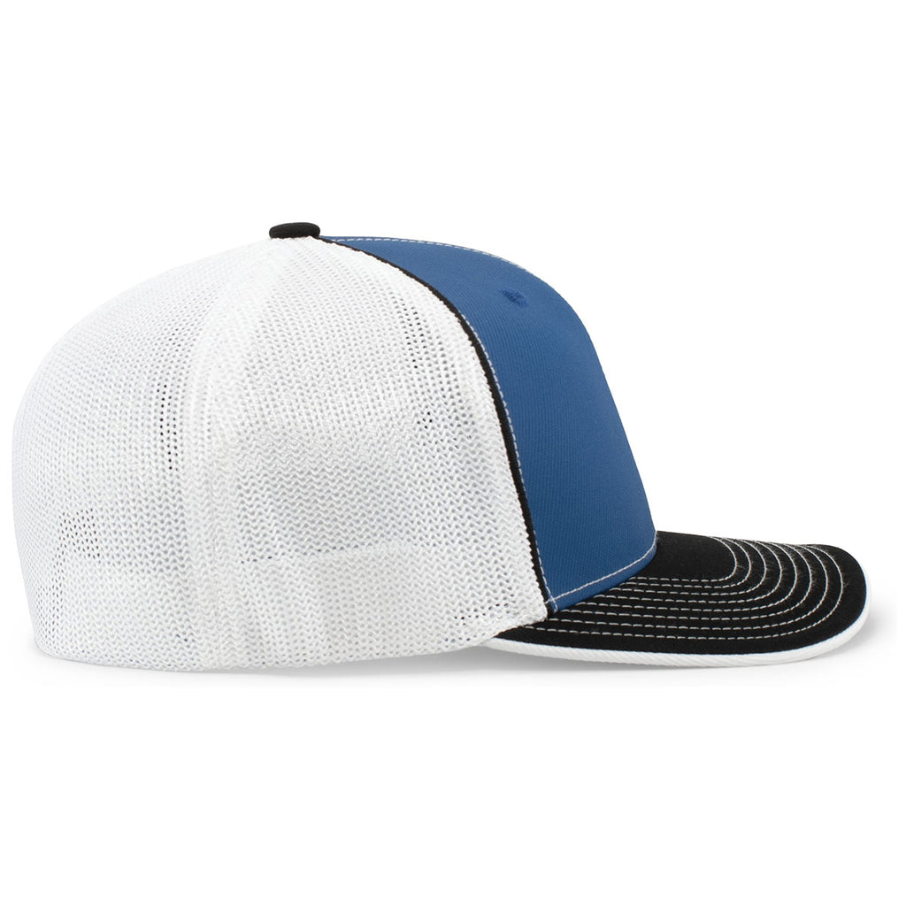 Pacific Headwear Royal/White/Black Universal Fitted Trucker Mesh Cap