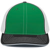 Pacific Headwear Kelly/White/Black Universal Fitted Trucker Mesh Cap