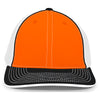 Pacific Headwear Orange/White/Black Universal Fitted Trucker Mesh Cap