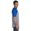 Augusta Sportswear Men's Athletic Heather/Royal Short-Sleeve Baseball Jersey