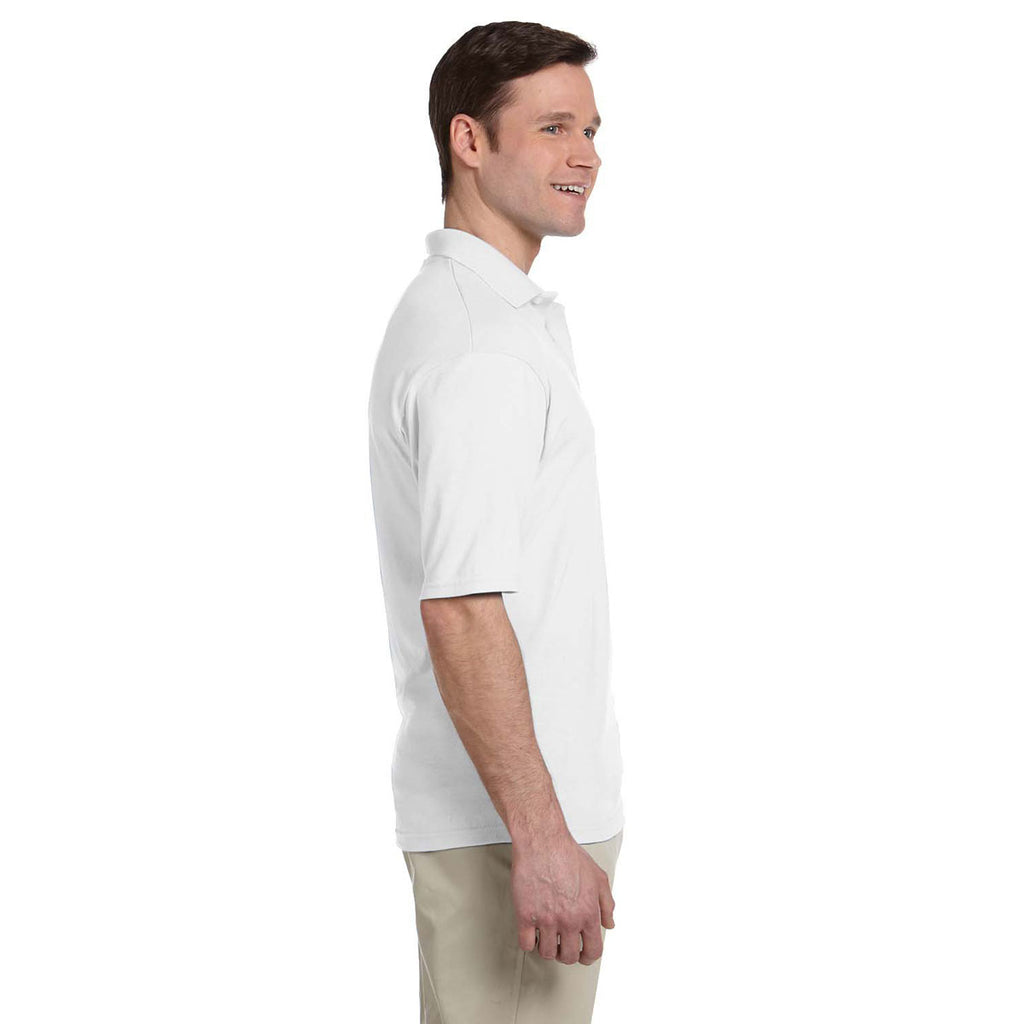 Jerzees Men's White 5.6 Oz Spotshield Pocket Jersey Polo