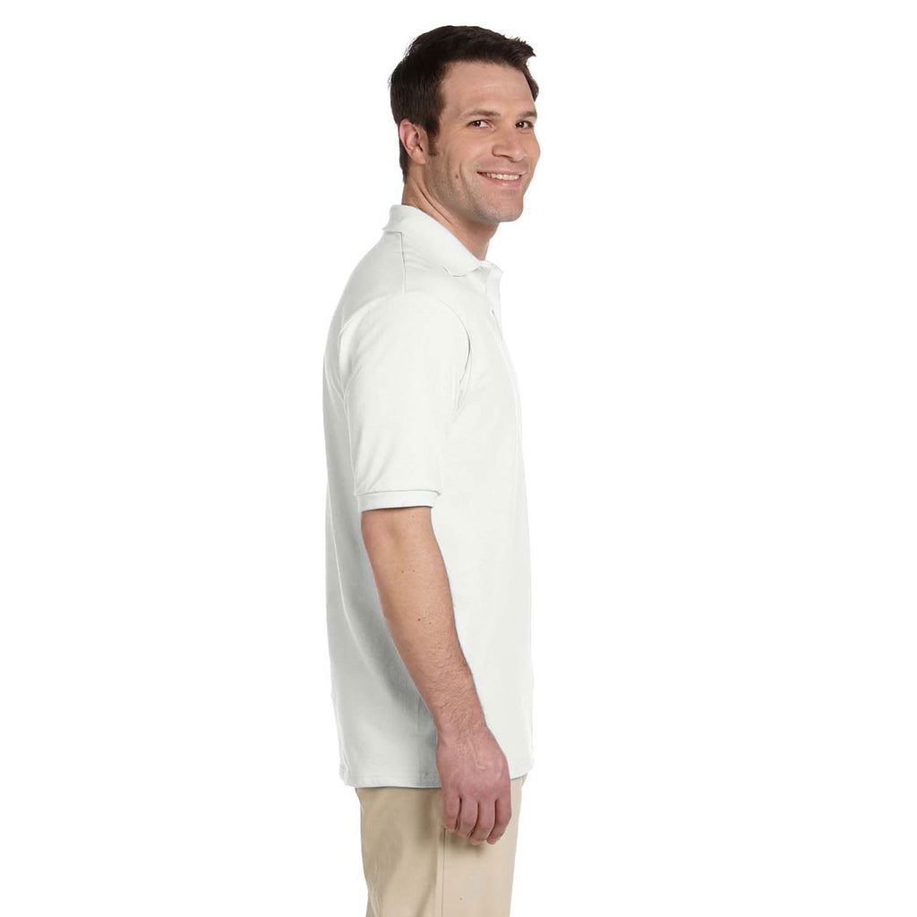 Jerzees Men's White 5.6 Oz. Spotshield Jersey Polo