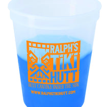 Good Value Clear to Blue Color Changing Stadium Cup - 16 oz