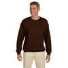 Jerzees Men's Chocolate 9.5 Oz. Super Sweats Nublend Fleece Crew