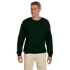 Jerzees Men's Forest Green 9.5 Oz. Super Sweats Nublend Fleece Crew