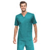 Cherokee Men's Teal Blue Workwear Premium Core Stretch V-Neck Top