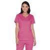 Cherokee Women's Shocking Pink Workwear Premium Core Stretch V-Neck Top