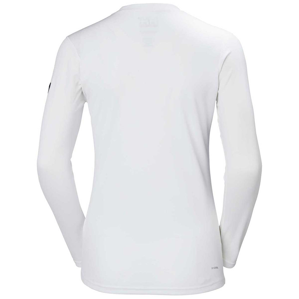 Helly Hansen Women's White Tech Crew Long Sleeve