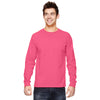 Fruit of the Loom Men's Neon Pink 5 oz. HD Cotton Long-Sleeve T-Shirt