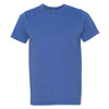 Bayside Unisex Heather Royal Blue USA-Made Ringspun 50/50 Heather T-Shirt