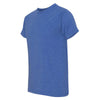 Bayside Unisex Heather Royal Blue USA-Made Ringspun 50/50 Heather T-Shirt