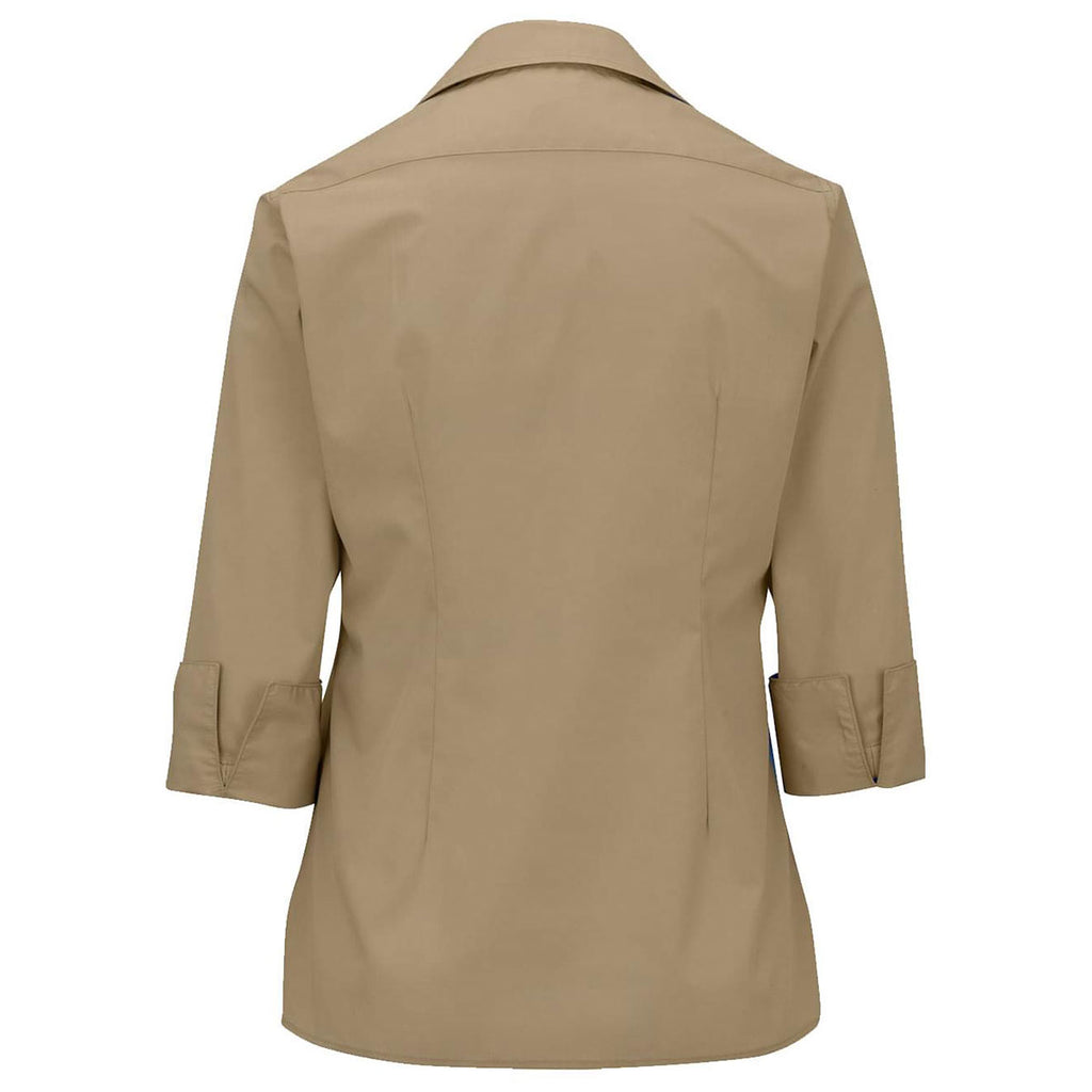 Edwards Women's Tan Lightweight Poplin Shirt