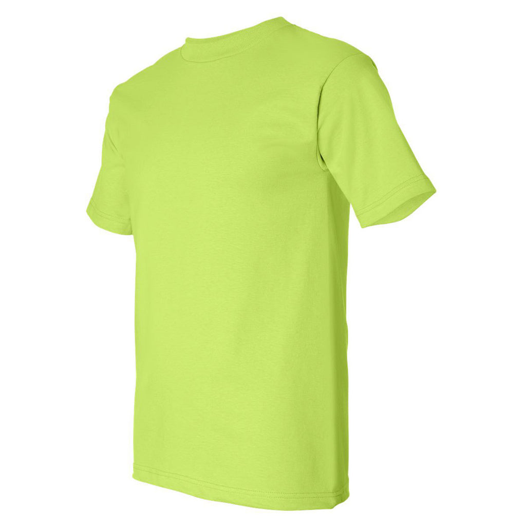 Bayside Men's Lime Green USA-Made Short Sleeve T-Shirt