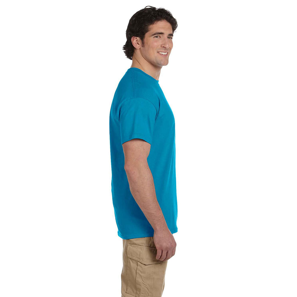 Hanes Men's Teal 5.2 oz. 50/50 EcoSmart T-Shirt