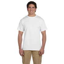 Hanes Men's White 5.2 oz. 50/50 EcoSmart T-Shirt