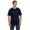 Hanes Men's Navy 6.1 oz. Beefy-T with Pocket