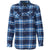 Burnside Women's Blue/White Yarn-Dyed Long Sleeve Flannel Shirt