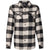 Burnside Women's Ecru/Black Buffalo Yarn-Dyed Long Sleeve Flannel Shirt