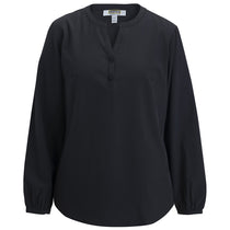 Edwards Women's Black Open V-Neck Blouse