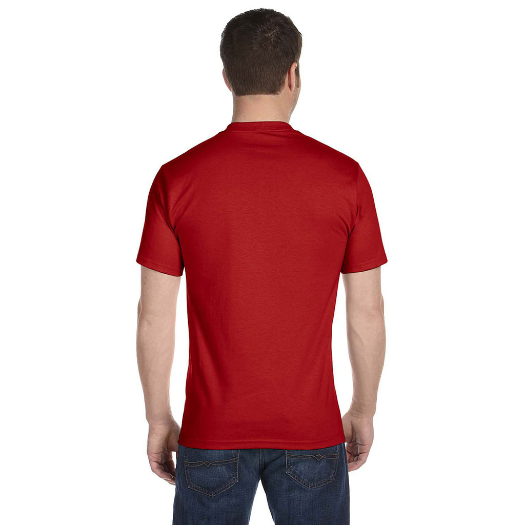 Hanes Men's Deep Red 5.2 oz. ComfortSoft Cotton T-Shirt