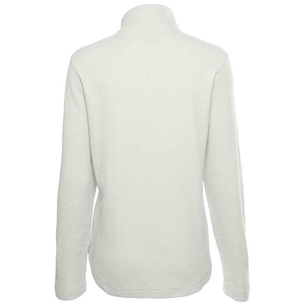 Charles River Women's Ivory Waffle Quarter Zip Pullover