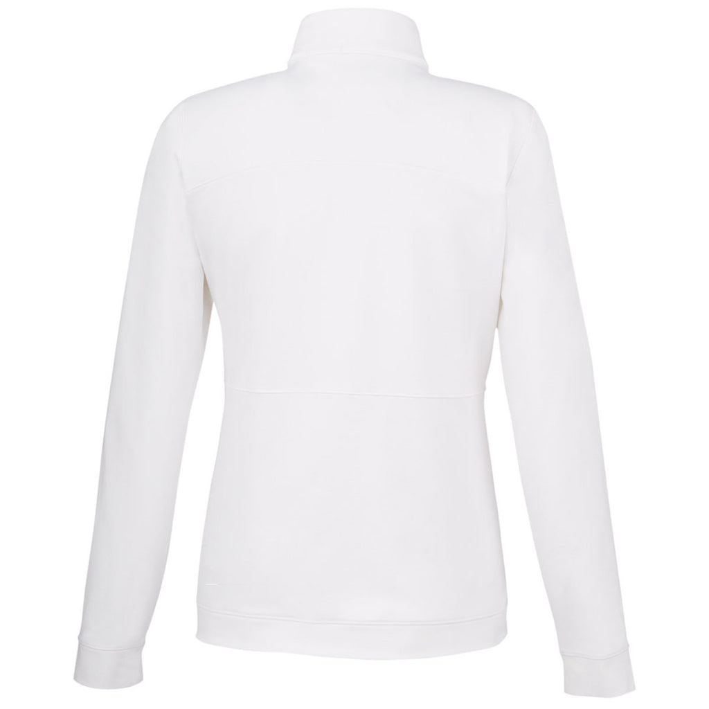 Puma Golf Women's Bright White Cloudspun Rockaway Quarter Zip