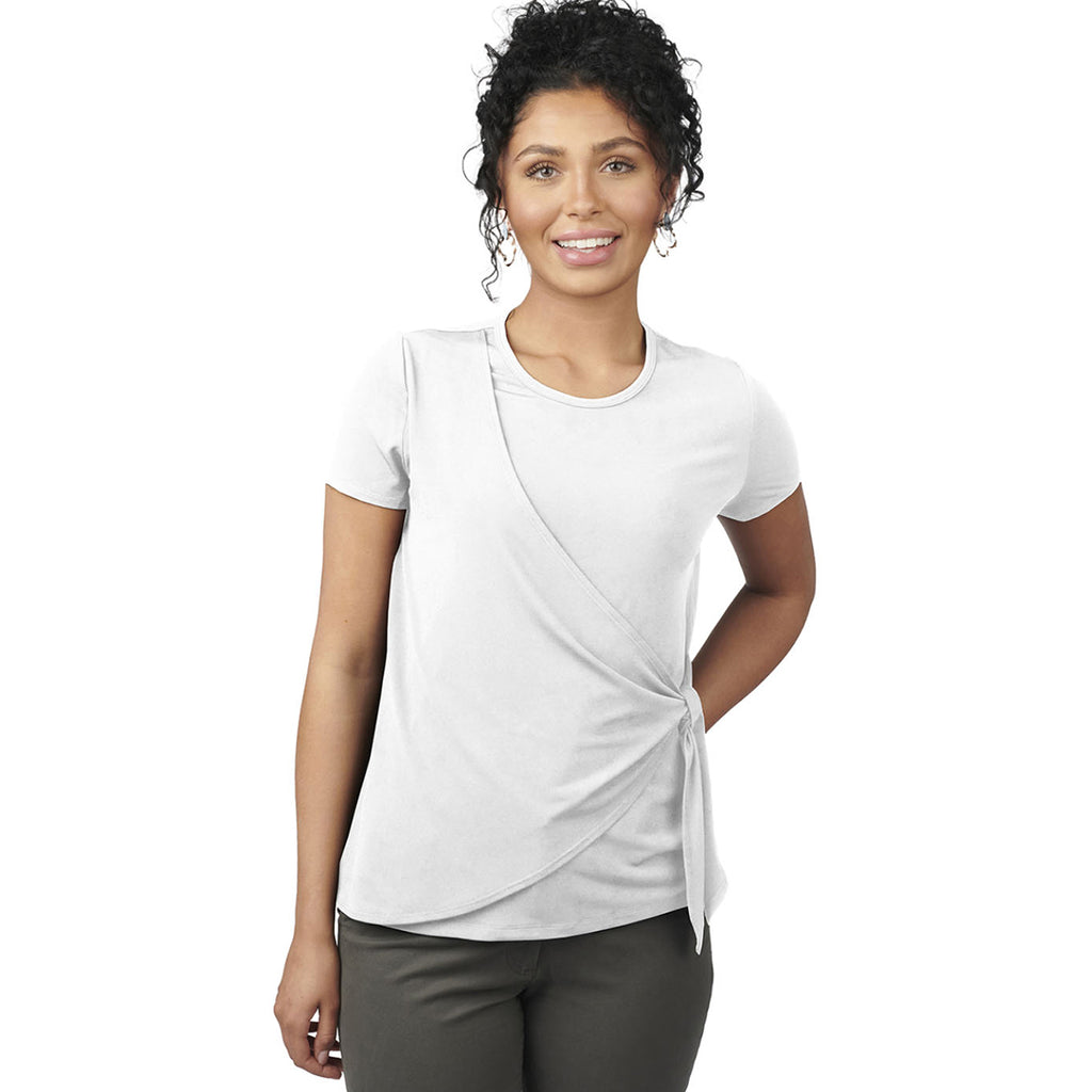 Edwards Women's White Soft Wrap Blouse