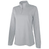 Charles River Women's Light Grey Heathered Eco-Logic Stretch Quarter Zip