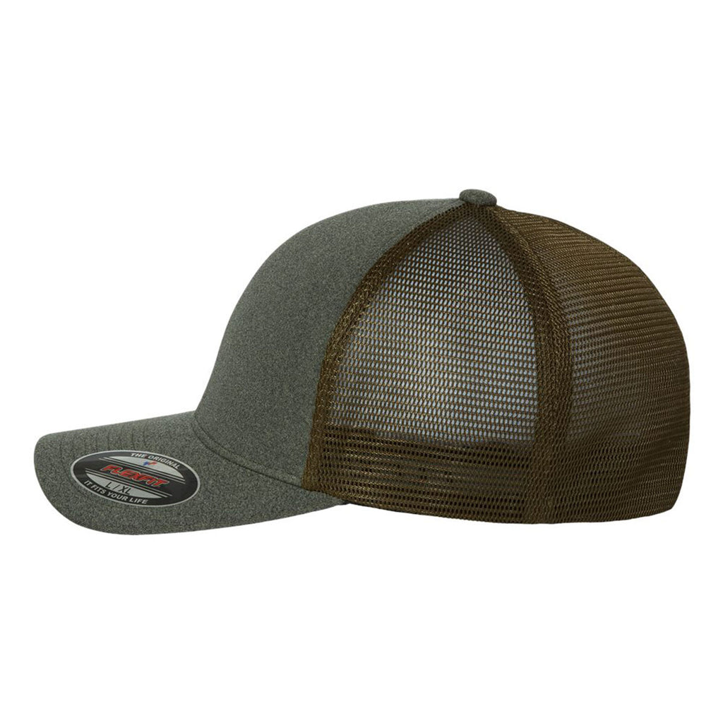 Flexfit Olive Unipanel Trucker Cap