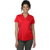 Edwards Women's Red Mini-Pique Snag Proof Polo