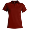 Edwards Women's Burgundy Hi-Performance Mesh Short Sleeve Polo