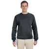 Jerzees Men's Black Heather 8 Oz. Nublend Fleece Crew