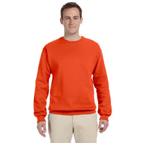 Jerzees Men's Burnt Orange 8 Oz. Nublend Fleece Crew