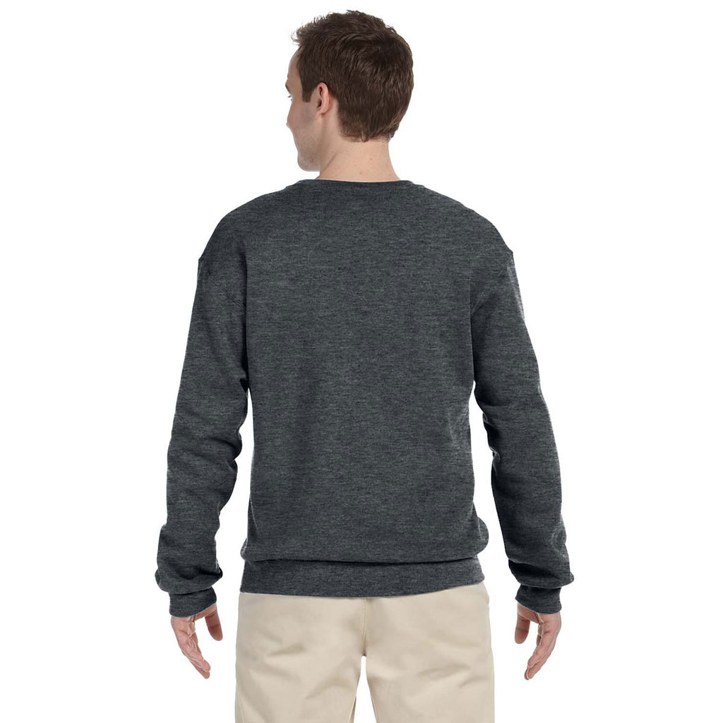 Jerzees Men's Charcoal Grey 8 Oz. Nublend Fleece Crew