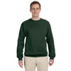 Jerzees Men's Forest Green 8 Oz. Nublend Fleece Crew