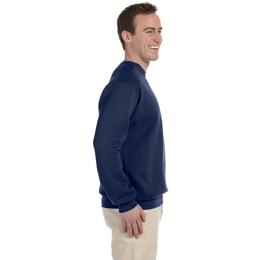 Jerzees Men's J Navy 8 Oz. Nublend Fleece Crew