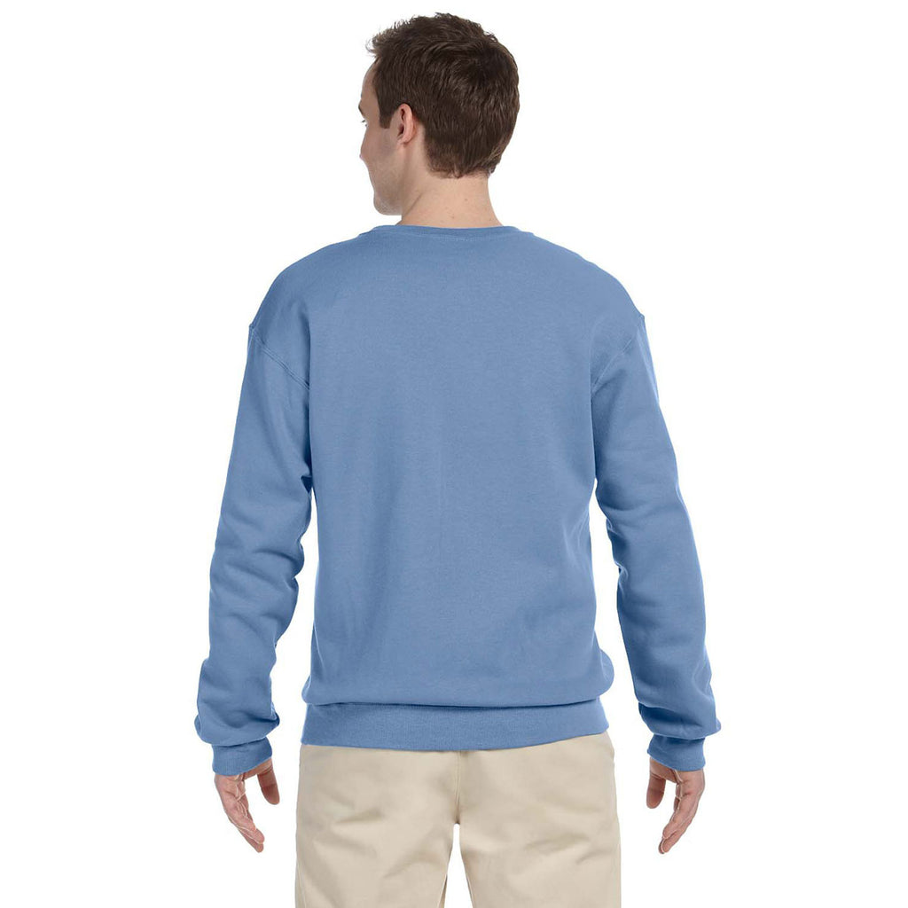 Jerzees Men's Light Blue 8 Oz. Nublend Fleece Crew