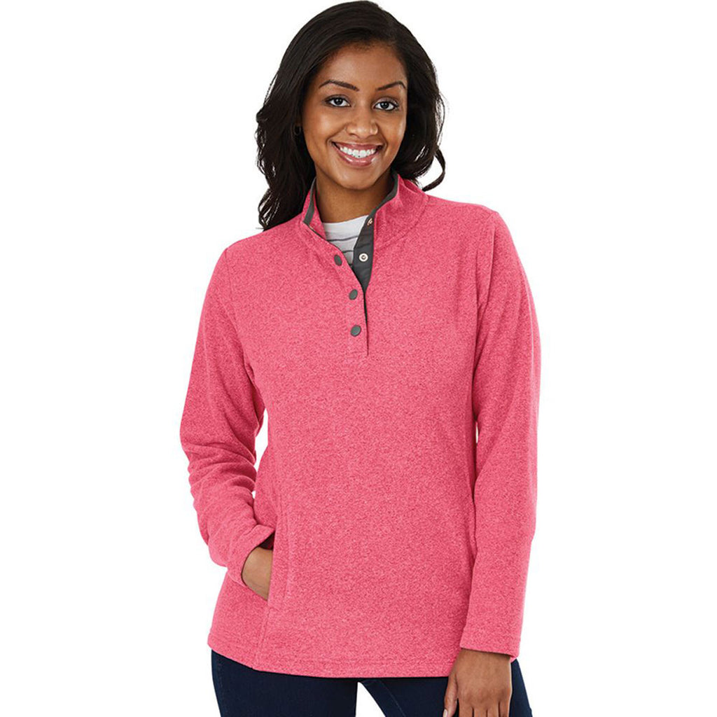 Charles River Women's Red Heather Bayview Fleece