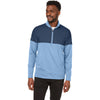 Puma Golf Men's Blue Bell/Dark Denim Cloudspun Warm Up Quarter-Zip