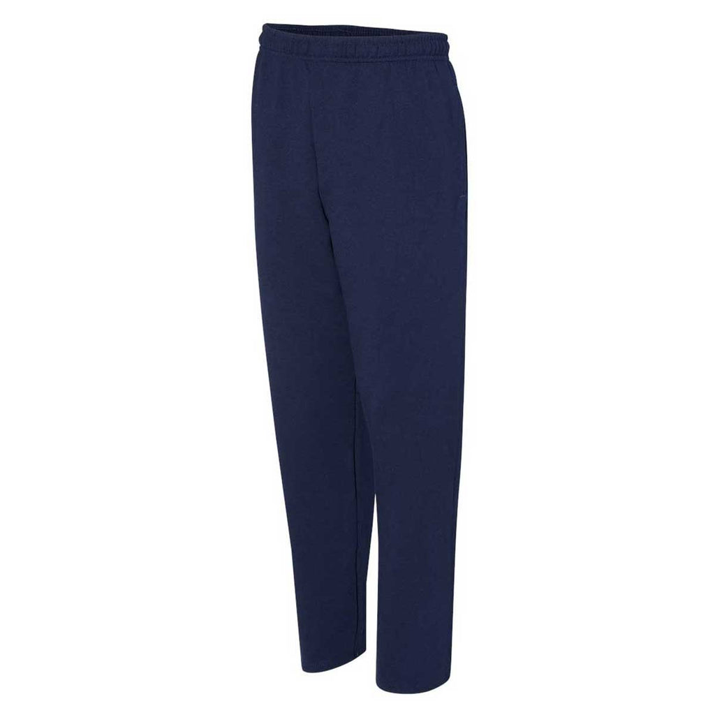 Russell Athletic Men's Navy Dri Power Open Bottom Pocket Sweatpants