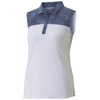 Puma Golf Women's Peacoat Tie Dye Blocked Sleeveless Golf Polo